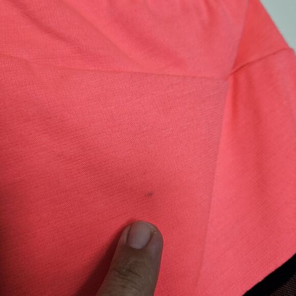 Vtg Y2K 90s Deb Mini Dress Size L One Shoulder Mesh Hot Pink Black Party HOCO - Picture 3 of 11